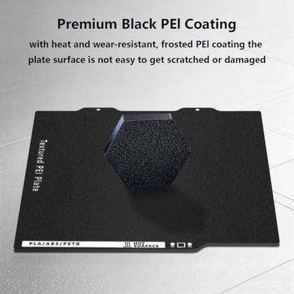 184x184mm Build Plate for Bambu Lab A1 Mini, Double Side Black Textured PEI Sheet Flexible Spring Steel Plate Heated Bed Printing Platform for A1 Mini 3D Printer - size: 184x184mm