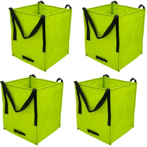 DURASACK Heavy Duty Storage Tote Bag 22-Gallon, Lime Green, Pack of 4 - color: Lime Green, size: Pack of 4