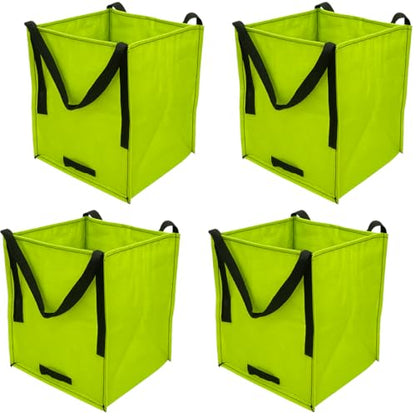 DURASACK Heavy Duty Storage Tote Bag 22-Gallon, Lime Green, Pack of 4 - color: Lime Green, size: Pack of 4
