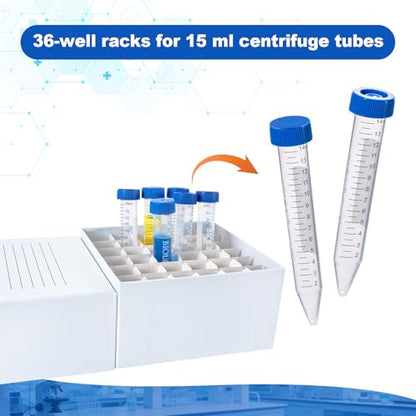 36-Place Cryo Boxes, 3 Inch Height, for 15ml Tubes, Pack of 5 - size: 36-well
