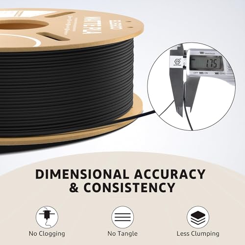 ELEGOO Matte PLA 3D Printer Filament Black & White 4KG 1.75mm - color: Black & White-4 Pack