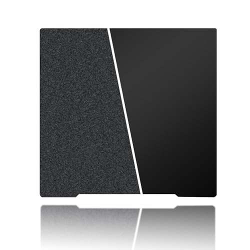 254x241mm Black Build Plate for Prusa i3 MK3S/MK4/MK2/MK3/MK3S/MK4S/MK3S+/ MK2.5S, Double Sided Textured PEI+Smooth PEI Flexible Spring Steel Platform Heated Printing Bed for 3D Printer - size: 254x241mm