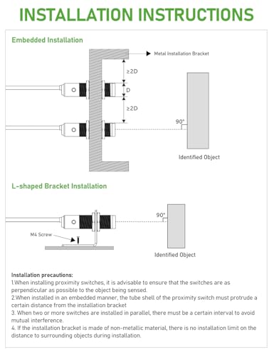 DIHOOL Photoelectric Proximity Sensor, Laser Motion Switch,IP65 Waterproof, Normally Open NPN NO, M16, 3 Wires,12V/24V Input(10-30VDC), Detection Distance Adjustable from 3cm to 80cm