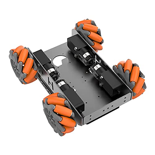 Mecanum Wheel Chassis Car Kit with TT Motor, Aluminum Alloy Frame, Smart Car Kit for DIY Education Robot