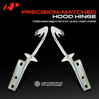A-Premium Set of 2 Front Driver and Passenger Hood Hinges