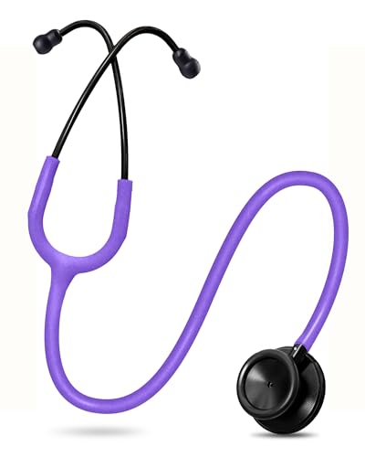 FriCARE Lightweight Dual Head Stethoscope for Nurses/Nursing School Student - color: Lavender Purple Tube