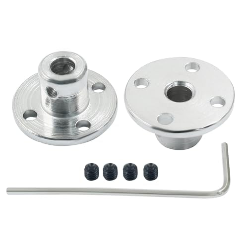 Luomorgo Metal Flange Shaft Coupling, 5mm/3/16 inch, 4 Pcs - size: 5mm