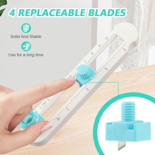Circle Cutter for Paper, 4 Blades Rotary Knife, 0.6"-4" Radius, DIY Crafts