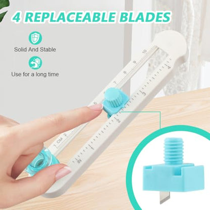 Circle Cutter for Paper, 4 Blades Rotary Knife, 0.6"-4" Radius, DIY Crafts
