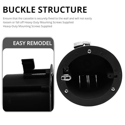 4" Round 18 cu in PVC Outlet Box, Black 12-Pack - color: Round, size: 12