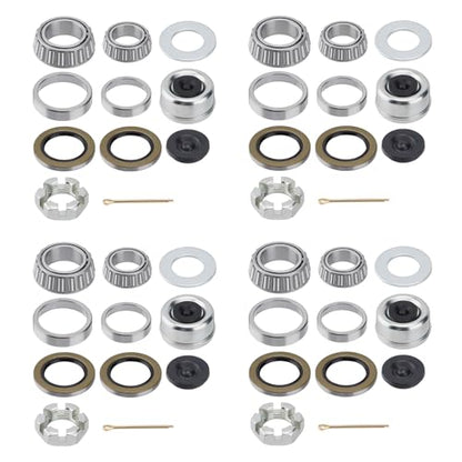 4 Sets 25580 14125A Boat Trailer Axles Bearing Kits - size: 25580 14125A-Set of 4