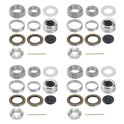 4 Sets 25580 14125A Boat Trailer Axles Bearing Kits - size: 25580 14125A-Set of 4