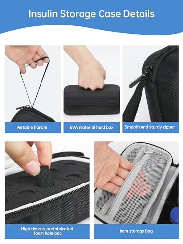 Peptide Case for Fridge, Adjustable Slot for 3ml/5ml/10ml Vials - color: 15-slots (Black)