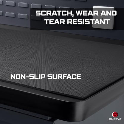 ONREVA Workbench Mat 18X30 Inches, 5mm Thick EVA Rubber Work Mat, Protect Your Work Bench Top, Heavy Duty Non-Slip Pad for Tool Box Top, Table, Tool Station Cover Liner Matt 30"X18"