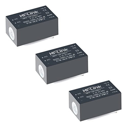 AC-DC Isolated Power Module Smart Home Switching Power Module Mini Buck Power Module 220v to 12v HLK-PM12 DC Power Module AC DC Converter 220V to 12V (3PCS) - style: HLK-PM12