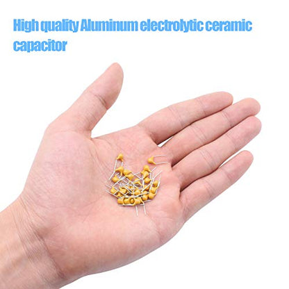 DYWISHKEY 24Value 720PCS DIP Monolithic Multilayer Ceramic Chip Capacitors Assortment Kit, 0.1uF-100nF Ceramic Capacitor Set