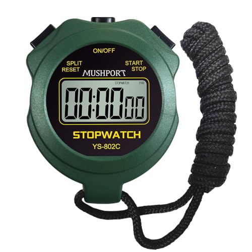 Stopwatch Timer, Digital Stop-Watch for Sports, Green - style: non-waterproof-green