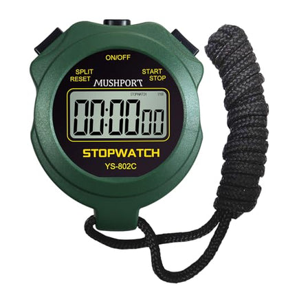 Stopwatch Timer, Digital Stop-Watch for Sports, Green - style: non-waterproof-green