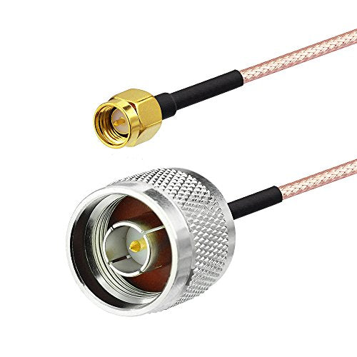 SUPERBAT SMA Male to N Male RF Coaxial Coax Cable 12inches + 5pcs RF Coax Adapter Kit, SMA-N Cable + SMA to N Male/Female Adapter KIT for Cell Antenna Router 3G 4G LTE Ham Antenna etc - size: 12 inches