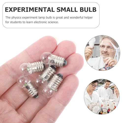 Hemobllo Mini Light Bulbs 50-Pack Round Screw Base Light Bulb Kit for Science Experiments Physics Lab Activities Electricity Kit Circuit and Mini Lamp Classroom Use