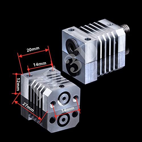 Ender 3 All Metal Hotend Upgrade Kit,High Temperature MK8 Plated Copper Nozzle,Heater Block,for Ender 3/V2/Pro/Max/Ender 5 /Pro/Plus/CR-10/10S/S4/S5 3D Printer - style: Plated Copper Kit