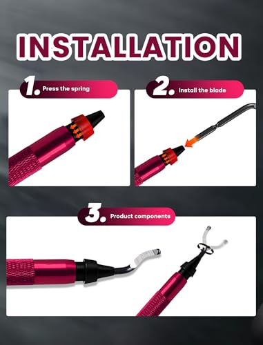 Deburring Tool Kit with 12 HSS Rotary Blades for 3D Printing, Resin, Metal, Ideal Tubing and 3D Printing Deburring, a Handle (2 Submerged Hand Reamers with 10 Blades) - color: 2 Submerged Hand Reamers with 10 Blades