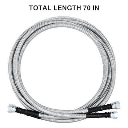 Mupera 6AN 70" Transmission Cooler Lines - 304SS Braided Lines Direct Fit - color: White, size: 70 Inch