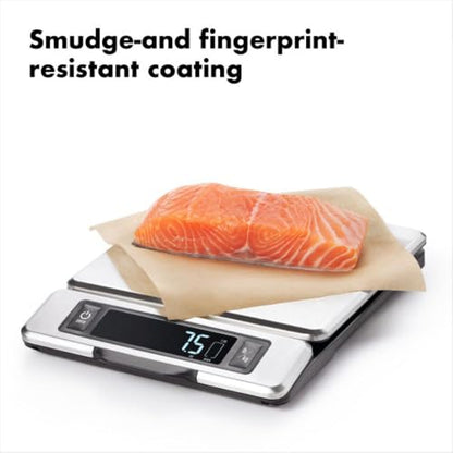 OXO Good Grips 11 Pound Stainless Steel Food Scale with Pull-Out Display - size: 1.2