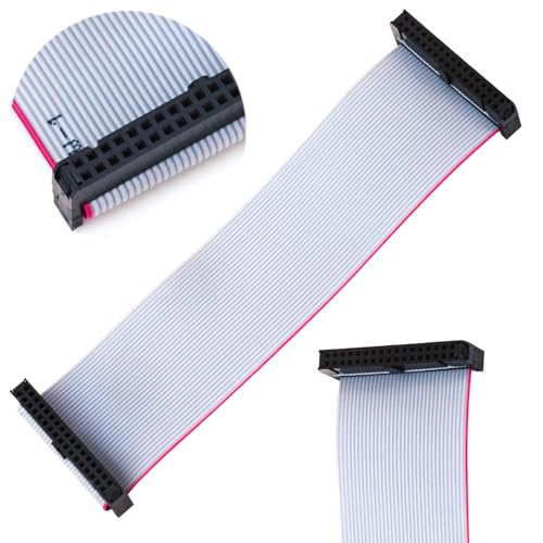 2.54mm Flat Ribbon IDC Cable Female to Female, Flat Ribbon Cable Connector 34P FC 34-Pin 30cm Length 1Pcs (TC-30cm-FF34P-1) - color: Female to Female, size: 34P