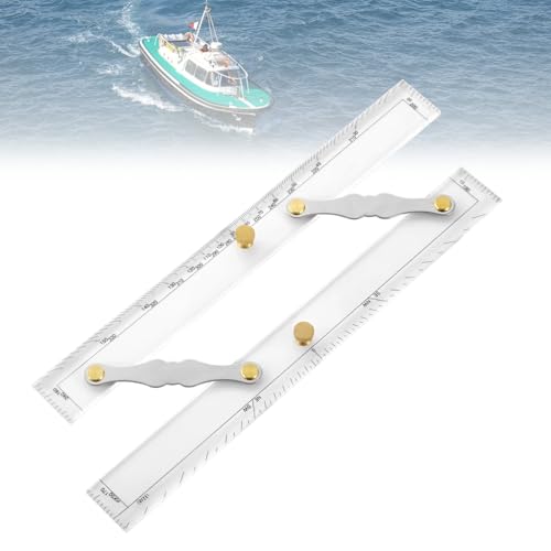 Parallel Ruler with Clear Markings, 12 in Navigation Plotting Tool