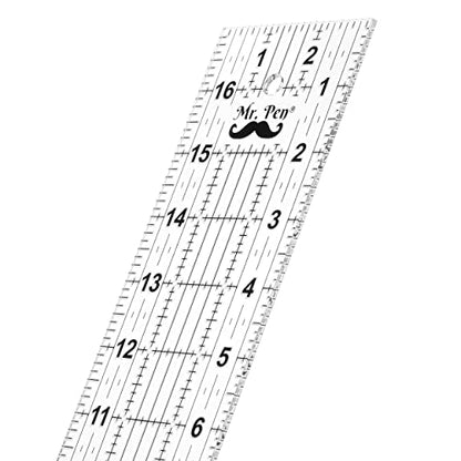 Mr. Pen- Sewing Ruler, 3 x17 Inch, Acrylic Quilting & Cutting Ruler, Non-Slip, Sewing Supplies