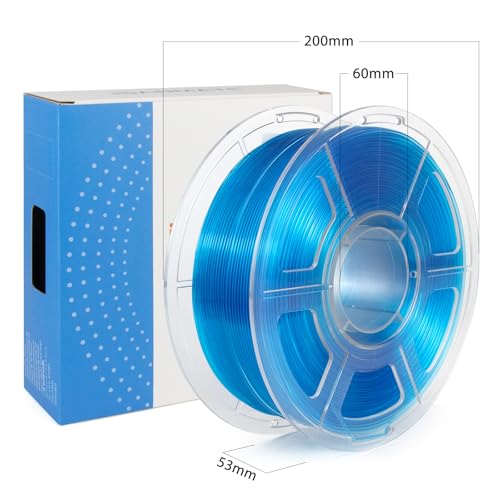 iSANMATE Rapid Clear PLA Filament 1.75mm, 3D Printer Filament Transparent Filament Sky Blue, Fast Printing Speed PLA, Dimensional Accuracy ±0.02mm, 1kg Spool - color: B- Clear-skyblue