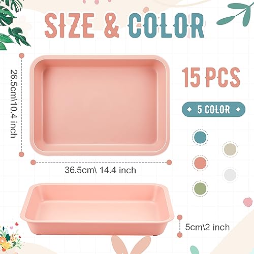Mifoci Plastic Art Trays Stackable Organizer, 14.3 x 10.4 x 2 Inch - size: 14.3 x 10.4 x 2 Inch
