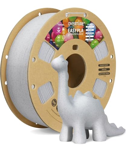 OVERTURE Easy PLA 1.75mm, Easy to Print Filament, 1kg Rock White - color: Easy Rock White