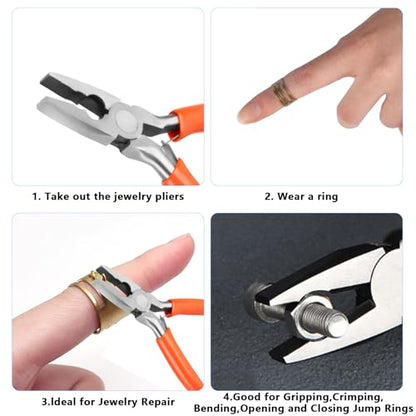 Cutting Pliers, Wire Jewelry Making Tools - color: Orange-cutting Pliers