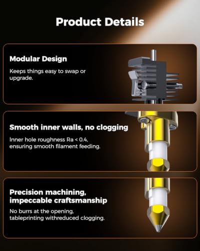 Creality Official Ender 3 V4 Hotend, All-Metal Integrated Design, Support 300°C High Temperature and 500mm/s Fast Speed Printing, Original Replacement Part - style: Hotend