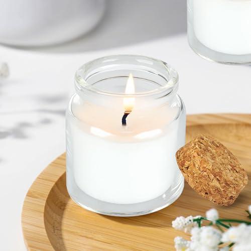 OurWarm 12 Pack 1.7oz Small Glass Jars with Cork Lids, Round Spell Jars - size: 12pcs - 50ml