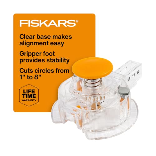 Fiskars Circle Cutter with 3 Replacement Blades for Paper & Arts and Crafts