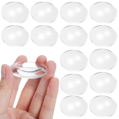 IMIKEYA 20pcs Double Convex Magnifying Glass Lenses, 1. 65 Inch Acrylic Magnifier Set for Seniors Reading, Maps, Jewelry, Watches, Computer Repair, Transparent