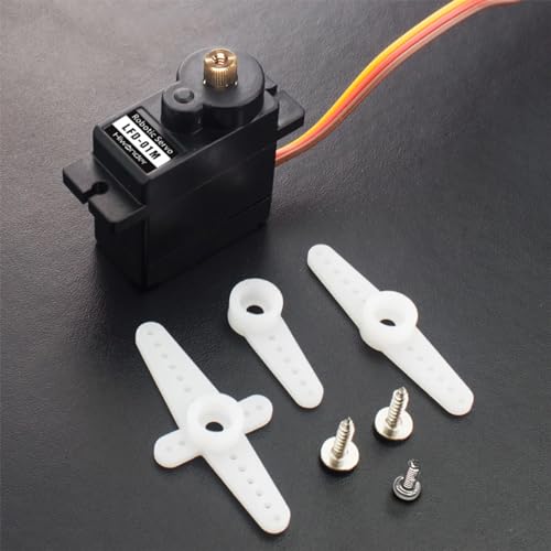 9G Servo Micro servo Metal Gear Motor Anti Blocking Servo for Robots DIY, LFD-01M, 1PCS - style: 1PC