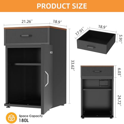 3D Printer Stand with Dehumidifier, Stores Up to 40 Filament Rolls - color: Black