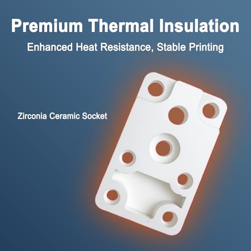 Upgraded Hotend Heating Assembly for Bambu Lab A1/A1mini – Ceramic Zirconia Insulation Base, High-Temperature Resistant, Tool-Free Installation & Easy Maintenance - size: a1 Hotend Heating Assembly
