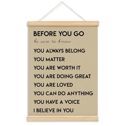 Inspirational Wall Art Decor, CClassroom Wall Decor - color: before you go
