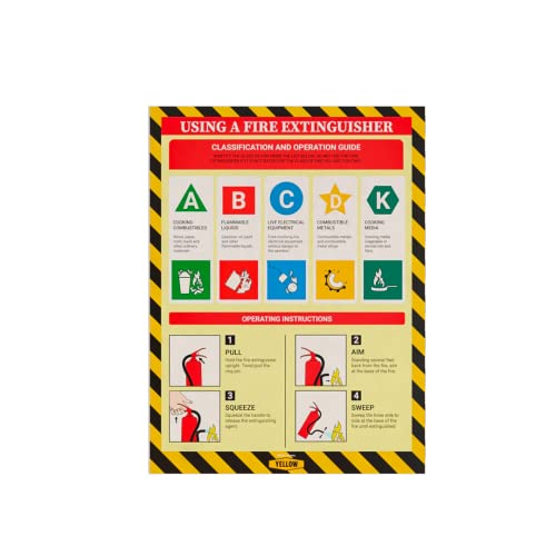 Workplace Safety Poster - Non-Lamintated, 12 x 16" (Fire Extinguisher) - color: Fire Extinguisher