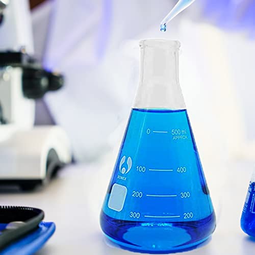 500ml Narrow Mouth Graduated Erlenmeyer Flasks 1 Pack - size: 500ml
