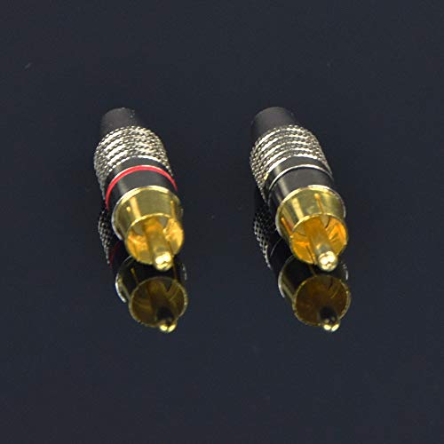 CNCESS Waterproof RCA Male to Male Cable, 2-Pack (2 Feet) - size: 2 FT