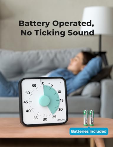 LIORQUE 7.5-Inch Large Visual Timer, 60-Minute Classroom Timer Magnetic - color: Green