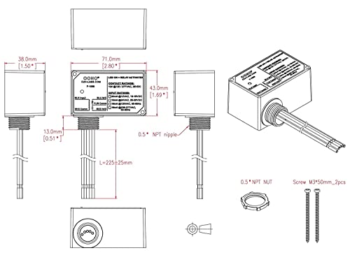 SPDT 10Amp Power Relay Module, Plastic Enclosure and Pre-Wired (AC 208-277V) - size: AC 208-277V