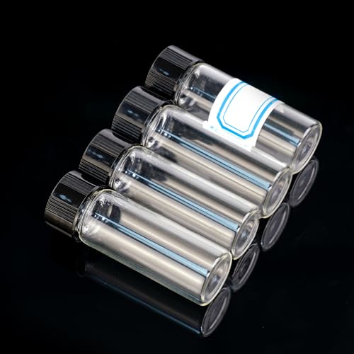 4ml Glass Vials with Screw Caps Small Sample Vials with Lids 20PCS - style: 4ml-20pcs