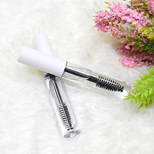 GTHER 10PCS 10ML Empty Mascara Tube Bottles with Eyelash Wand & Rubber Inserts & Funnels Set for Castor Oil/Eyelash Growth Oil, DIY Mascara Cream Container with Cap, Matte White - color: Matte White